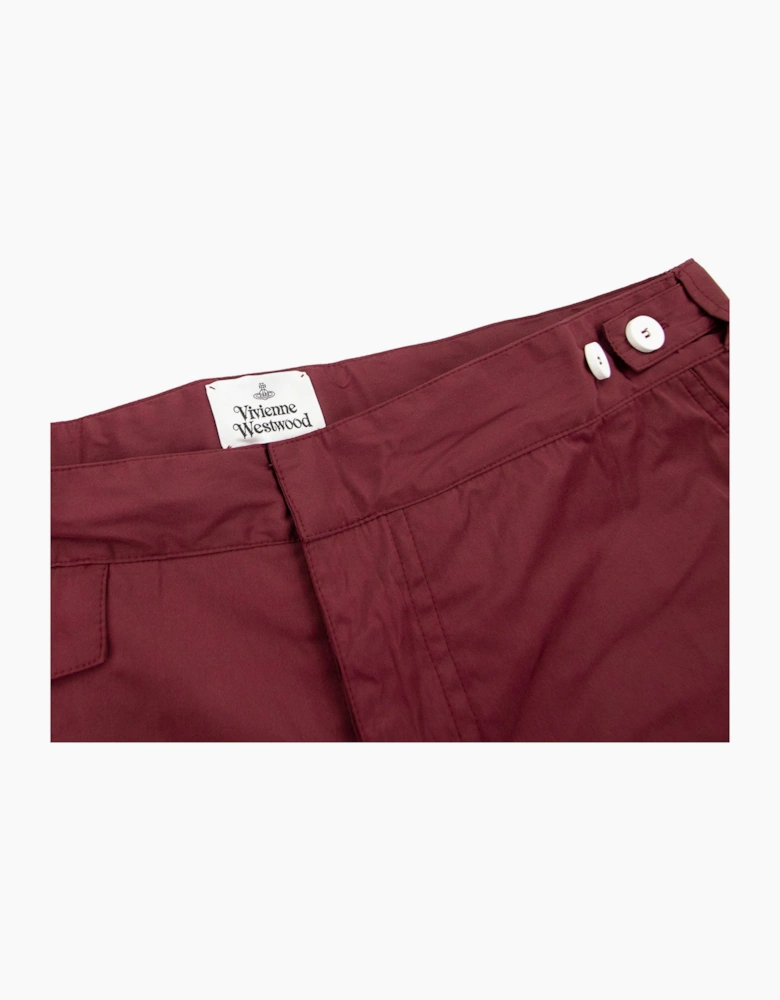 Vivienne Westwood Orb Embroidered Logo Shorts Wine