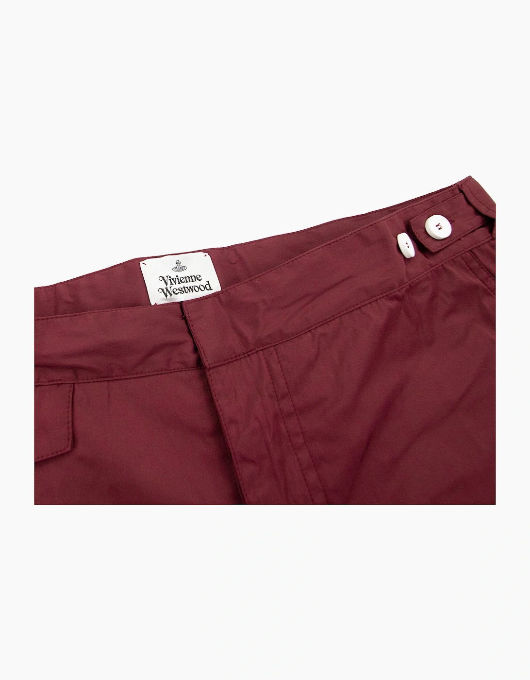 Vivienne Westwood Orb Embroidered Logo Shorts Wine