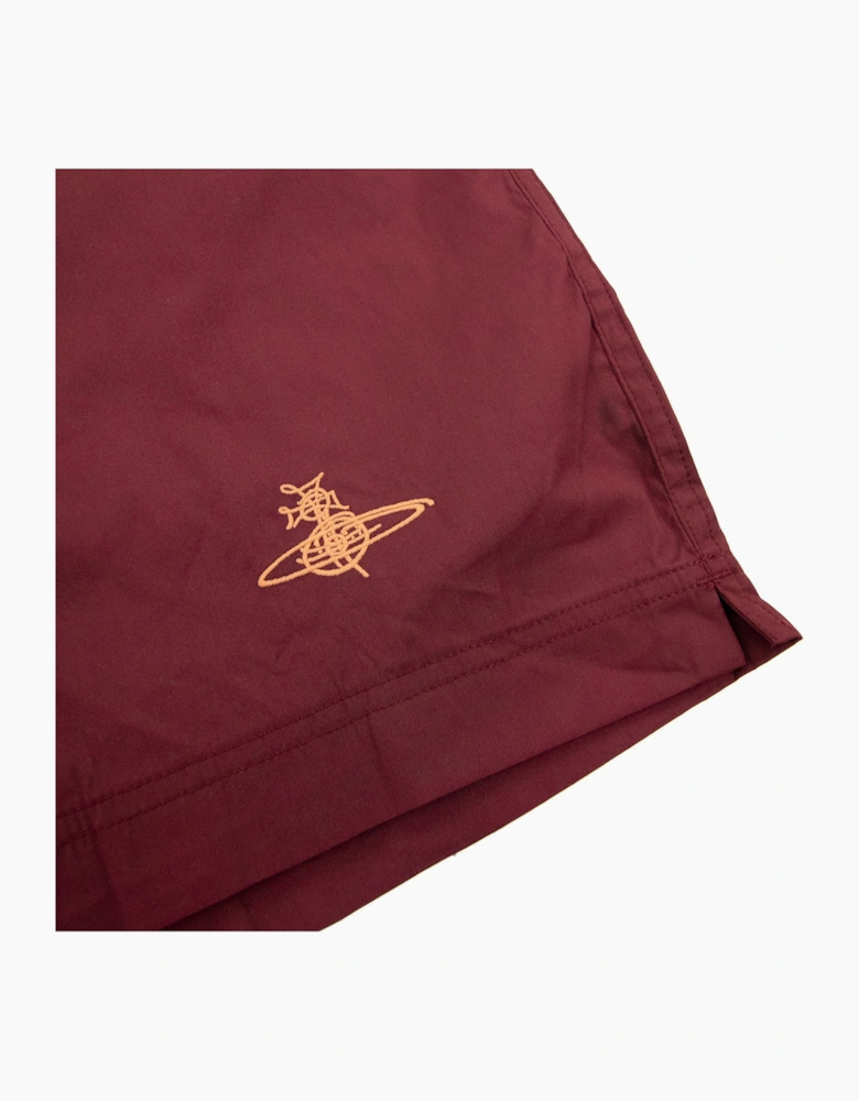 Vivienne Westwood Orb Embroidered Logo Shorts Wine