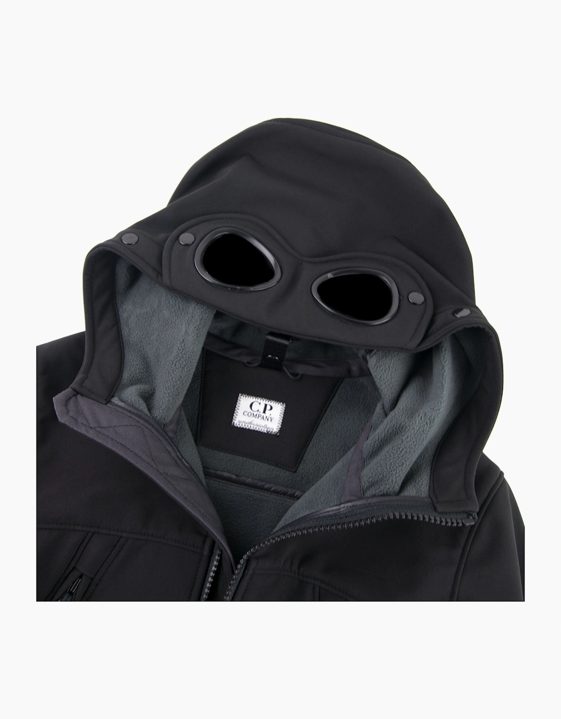 Cp Company Undersixteen Shell Goggle Hood Jacket Black 999