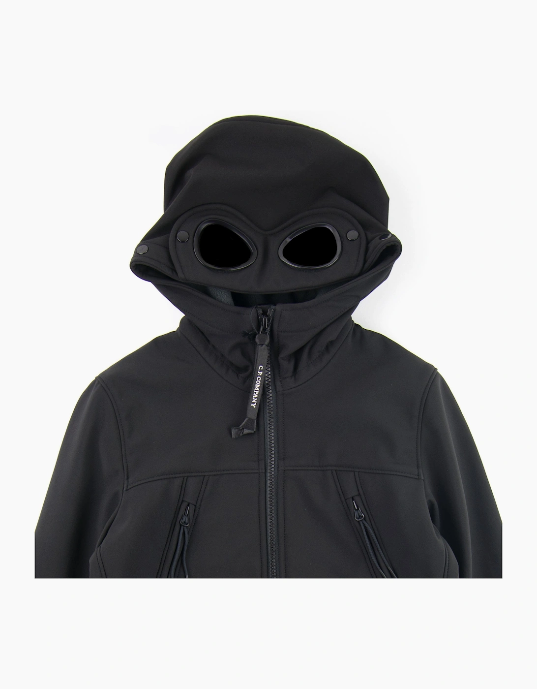 Cp Company Undersixteen Shell Goggle Hood Jacket Black 999