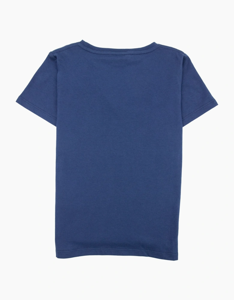 Gucci Junior Logo T-shirt Navy Blue 4367