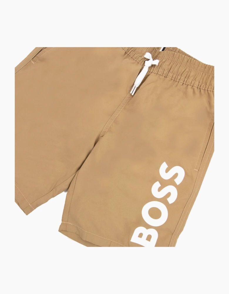 Hugo Boss Kids Infant Logo Swim Shorts Beige 269