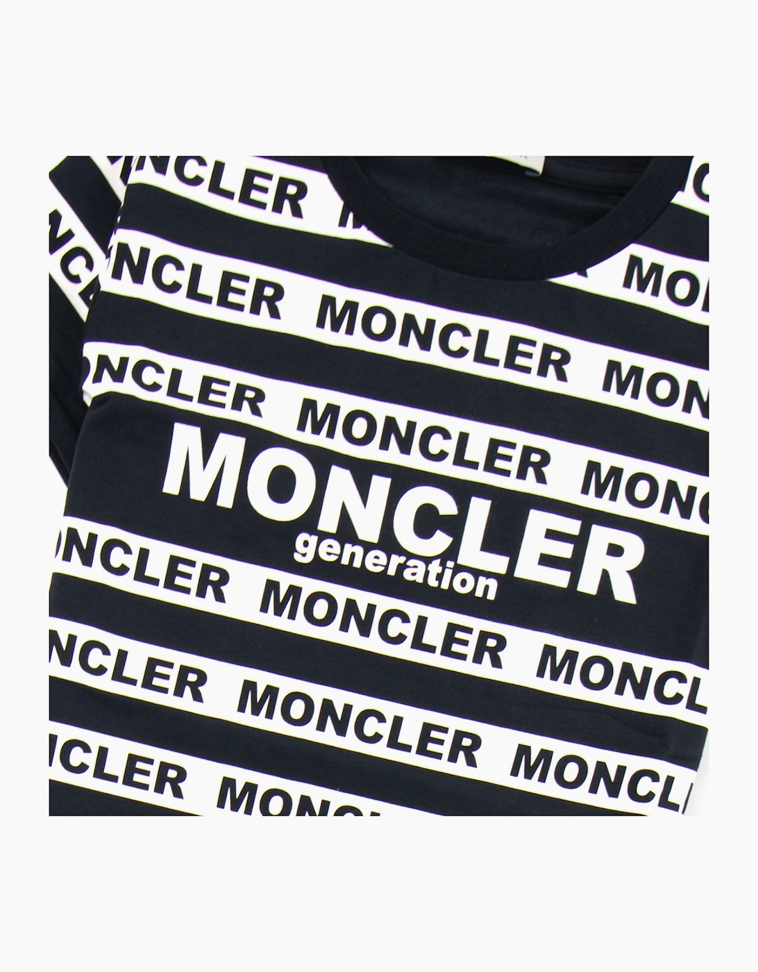 Moncler Junior Genertation Stripe T-shirt Black