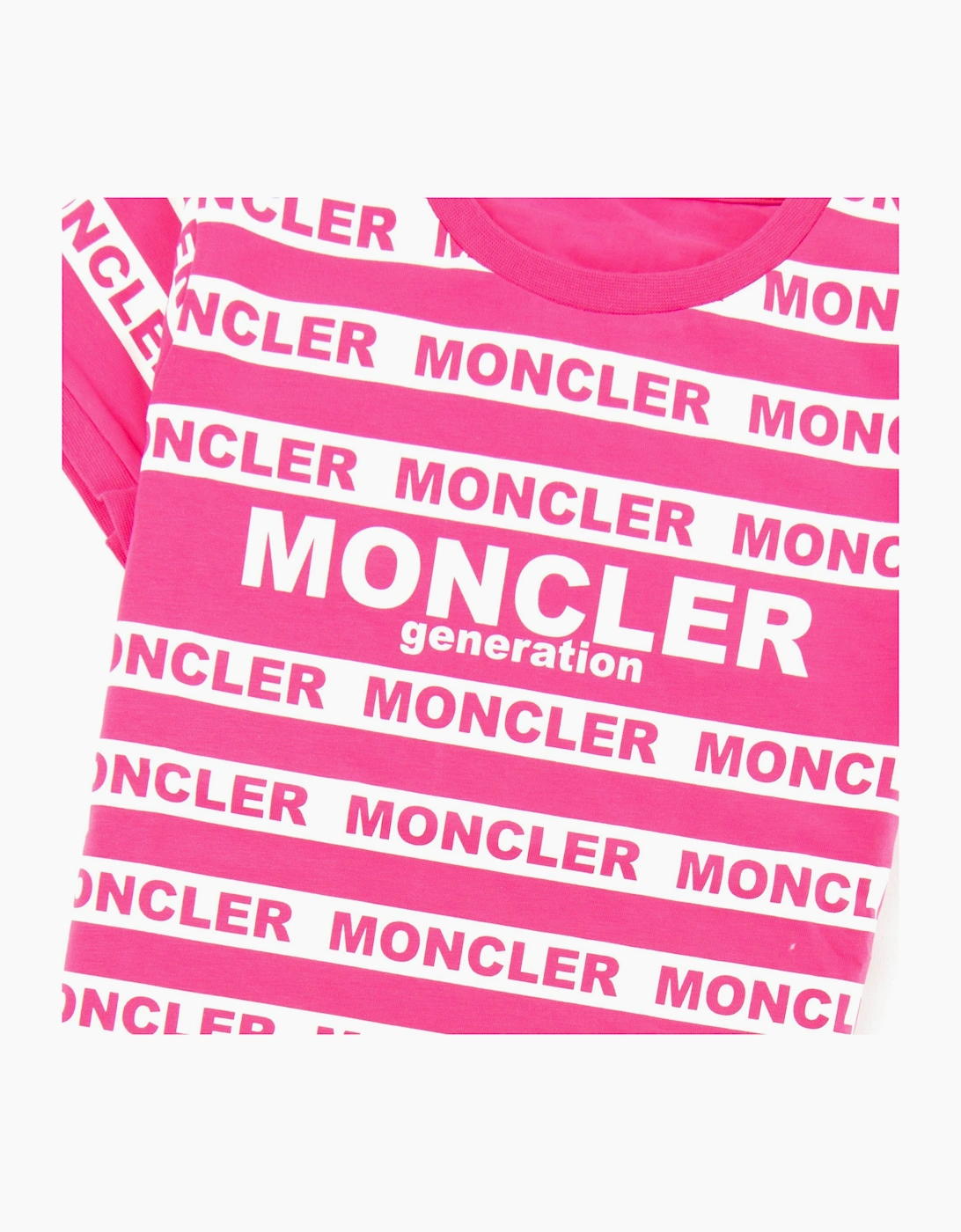 Moncler Junior Genertation Stripe T-shirt Pink GJ1