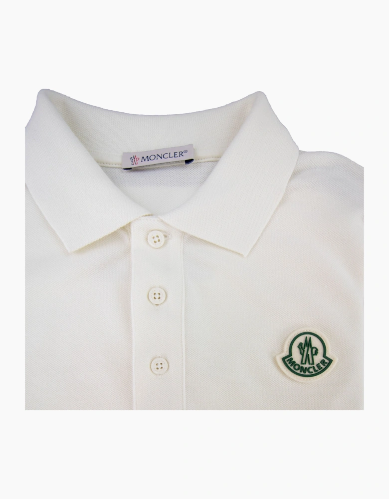 Moncler Junior Manica Maglia L/s Polo White 034