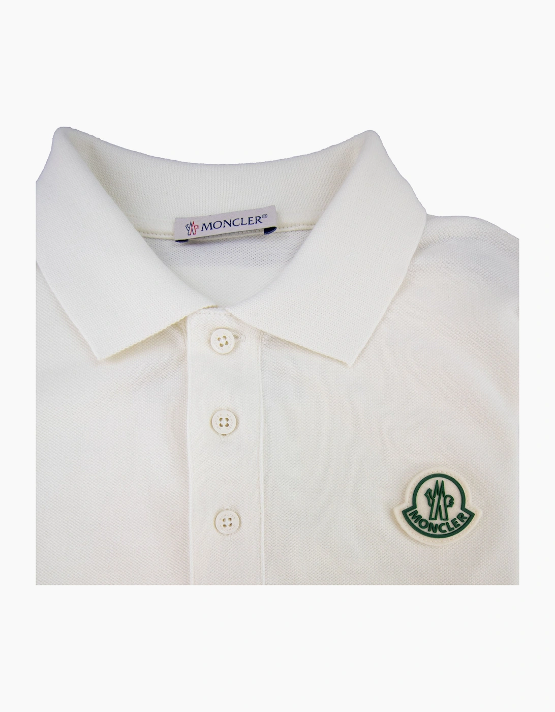 Moncler Junior Manica Maglia L/s Polo White 034