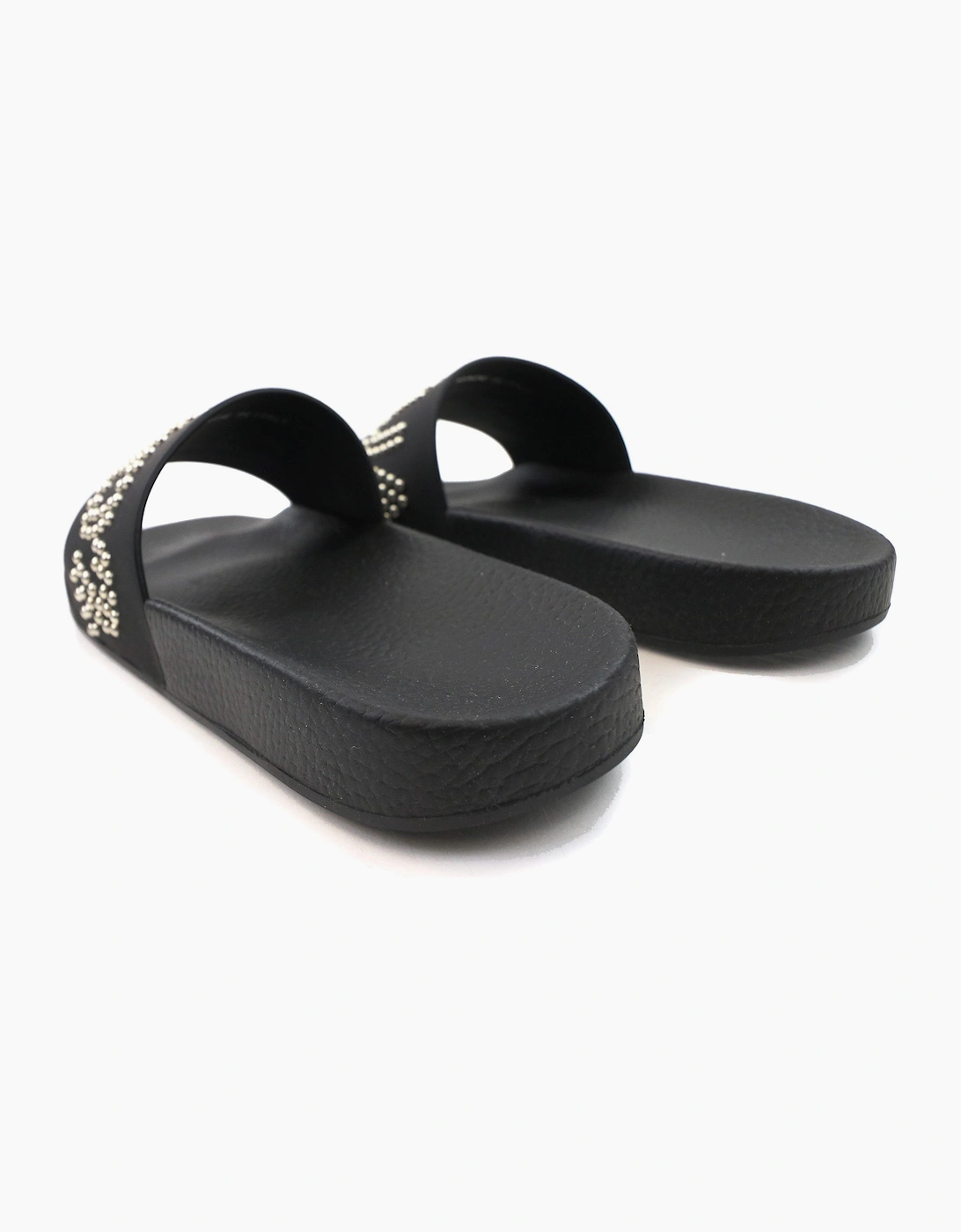 Dsquared2 Dsq2 Stud Logo Leather Sliders Black