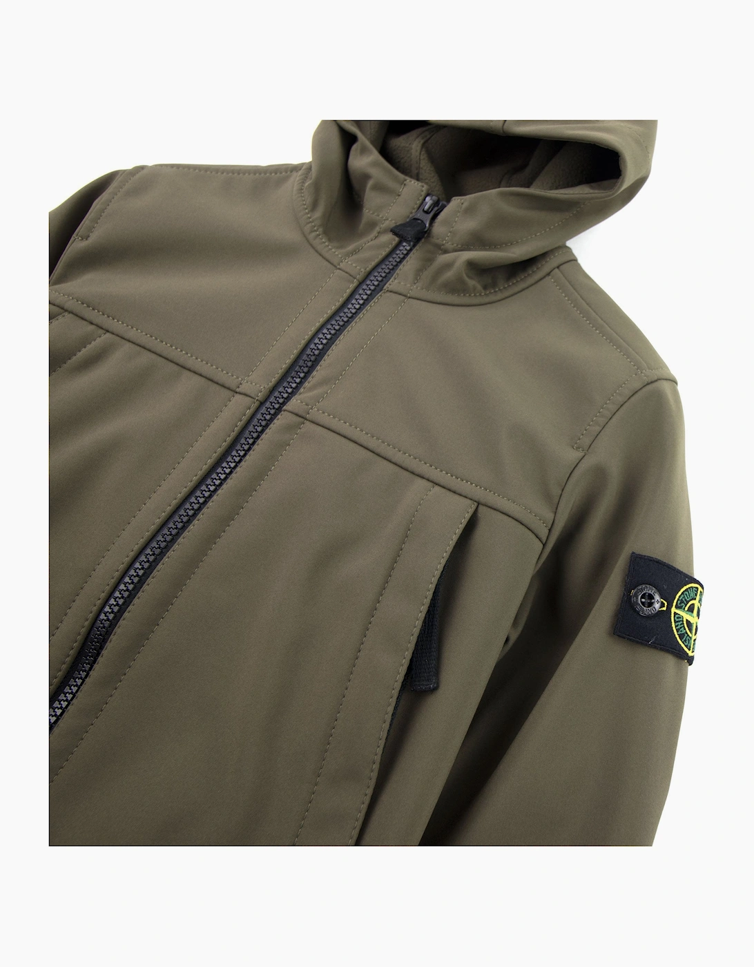 Stone Island Junior Q0130 Soft Shell Jacket Khaki V0054