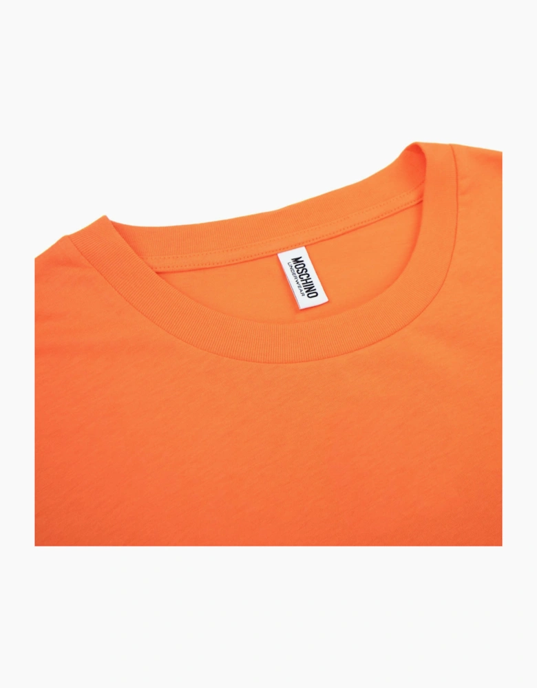 Moschino Underwear Chest Logo Tape T Shirt Orange 0035