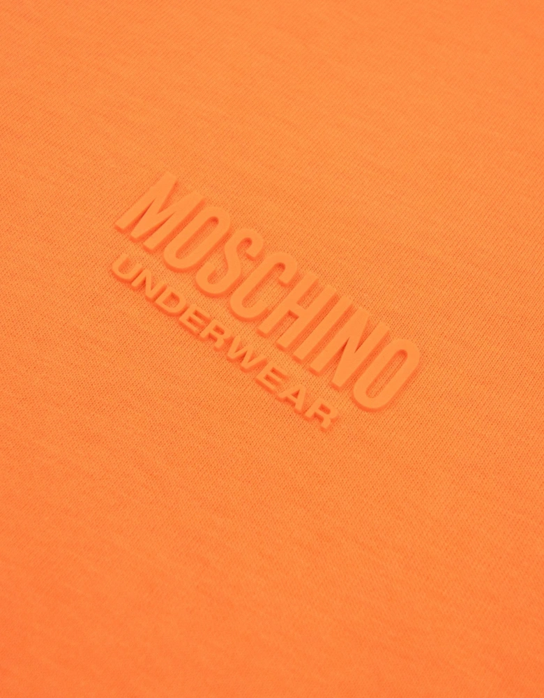 Moschino Underwear Chest Logo Tape T Shirt Orange 0035