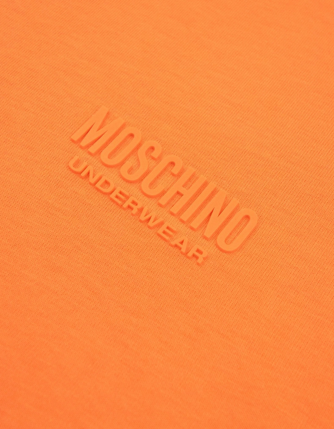 Moschino Underwear Chest Logo Tape T Shirt Orange 0035