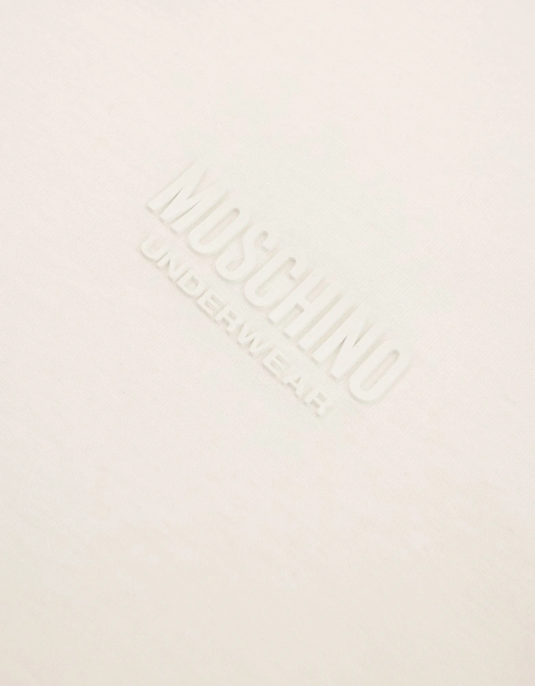 Moschino Underwear Chest Logo Tape T Shirt White 0001