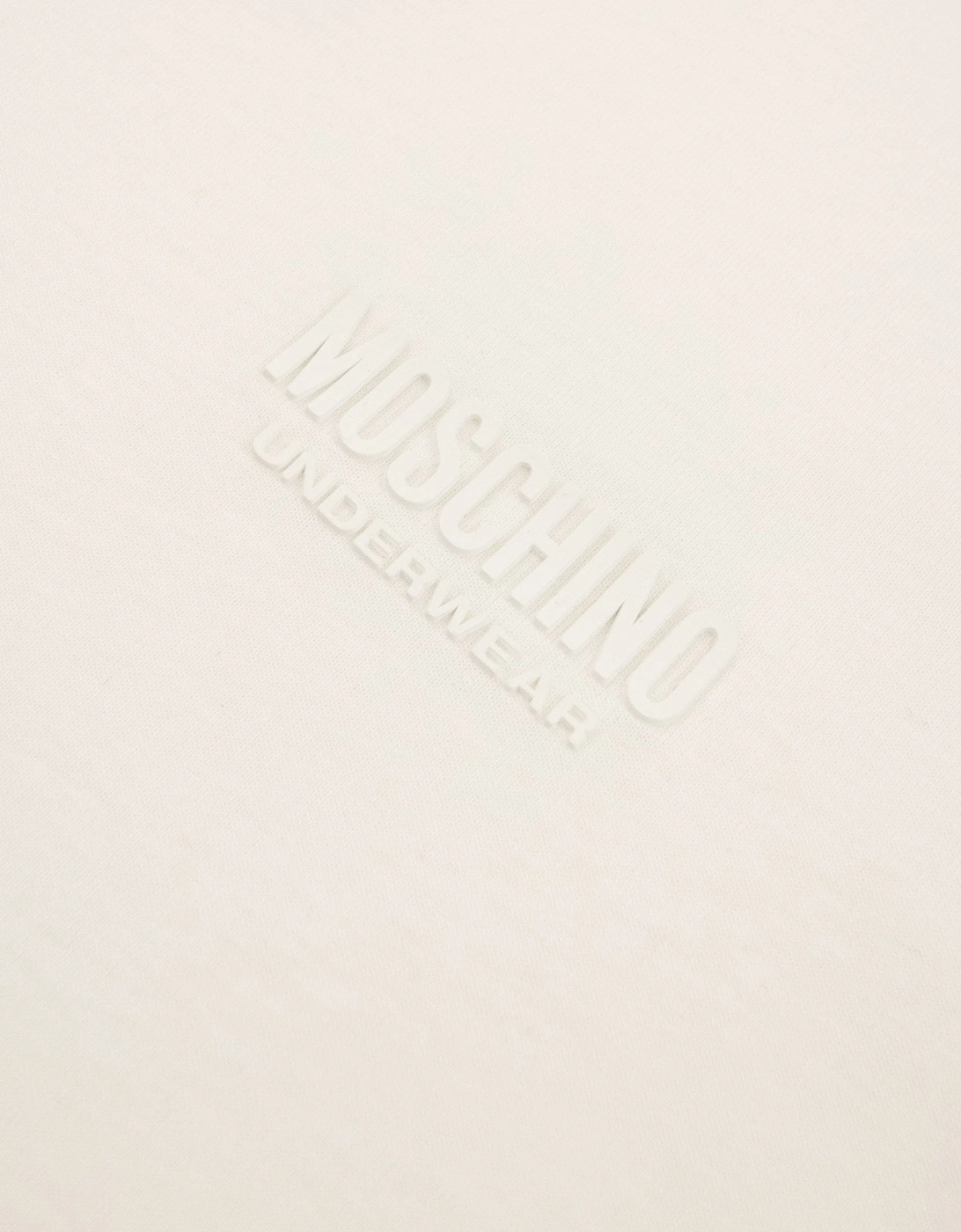 Moschino Underwear Chest Logo Tape T Shirt White 0001