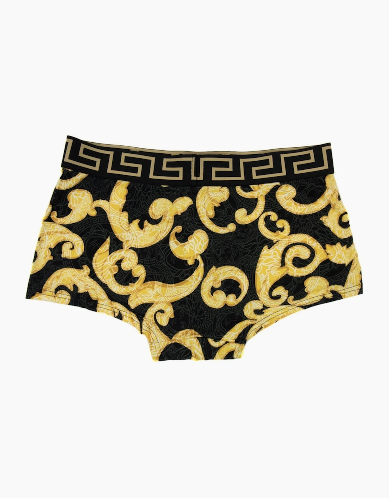 Versace Baroque Boxer Shorts Black