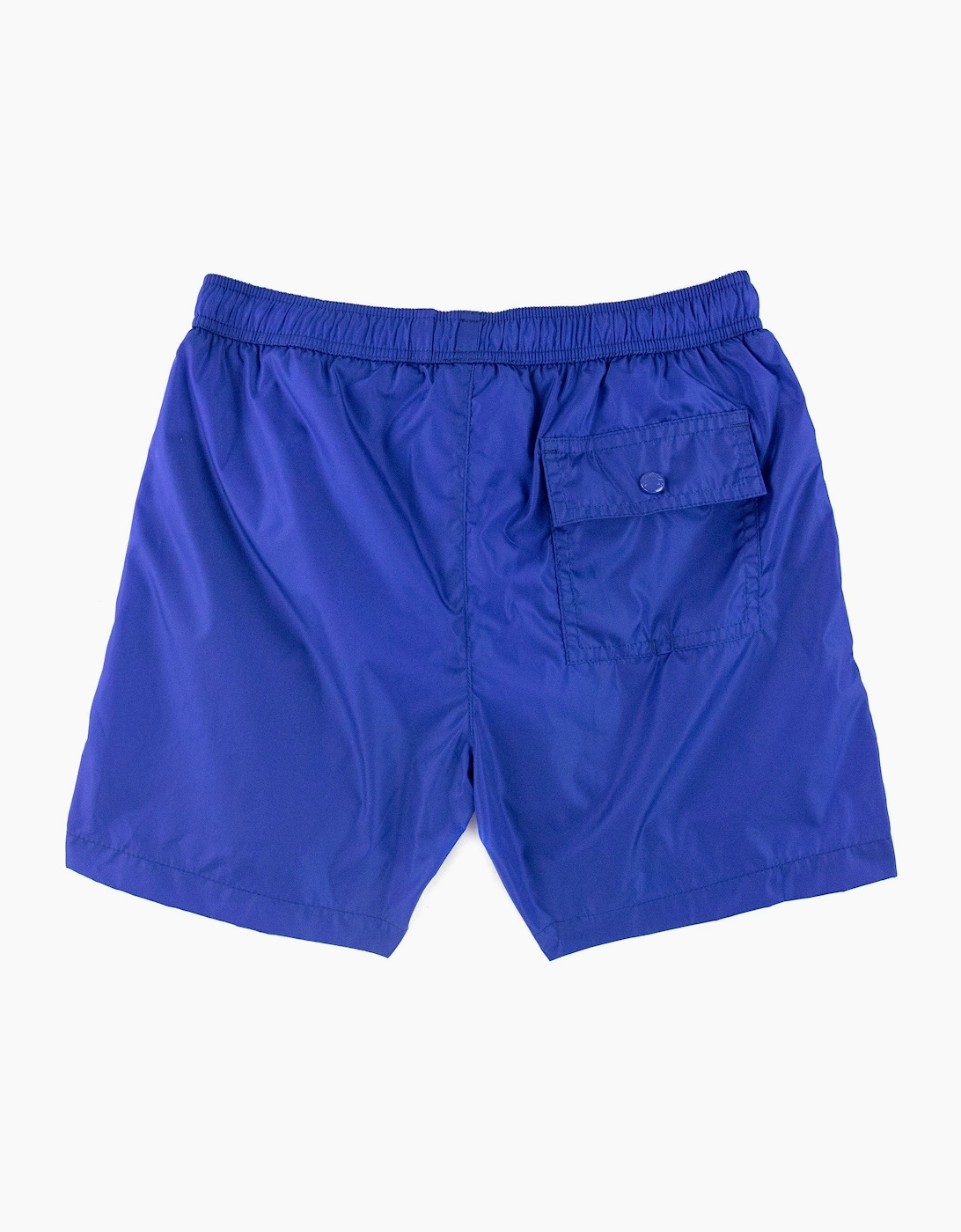 Moncler Junior Mare Rubber Logo Swim Shorts Electric Blue