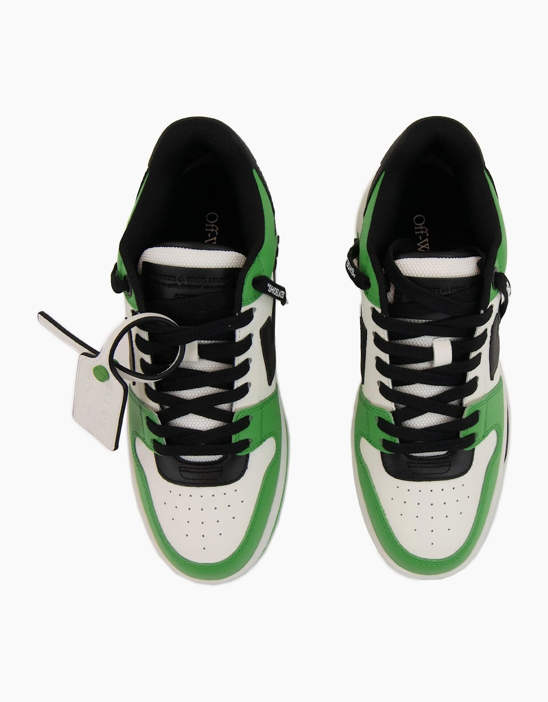 Off White Out Of Office Calf Leather Sneaker Green/Black