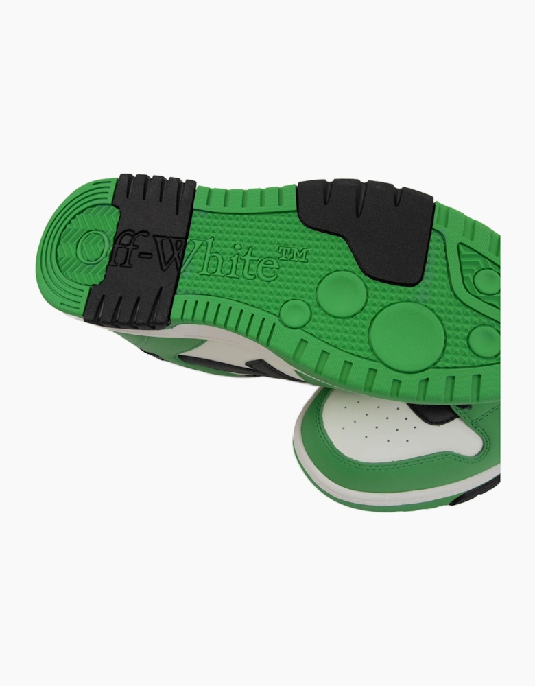 Off White Out Of Office Calf Leather Sneaker Green/Black