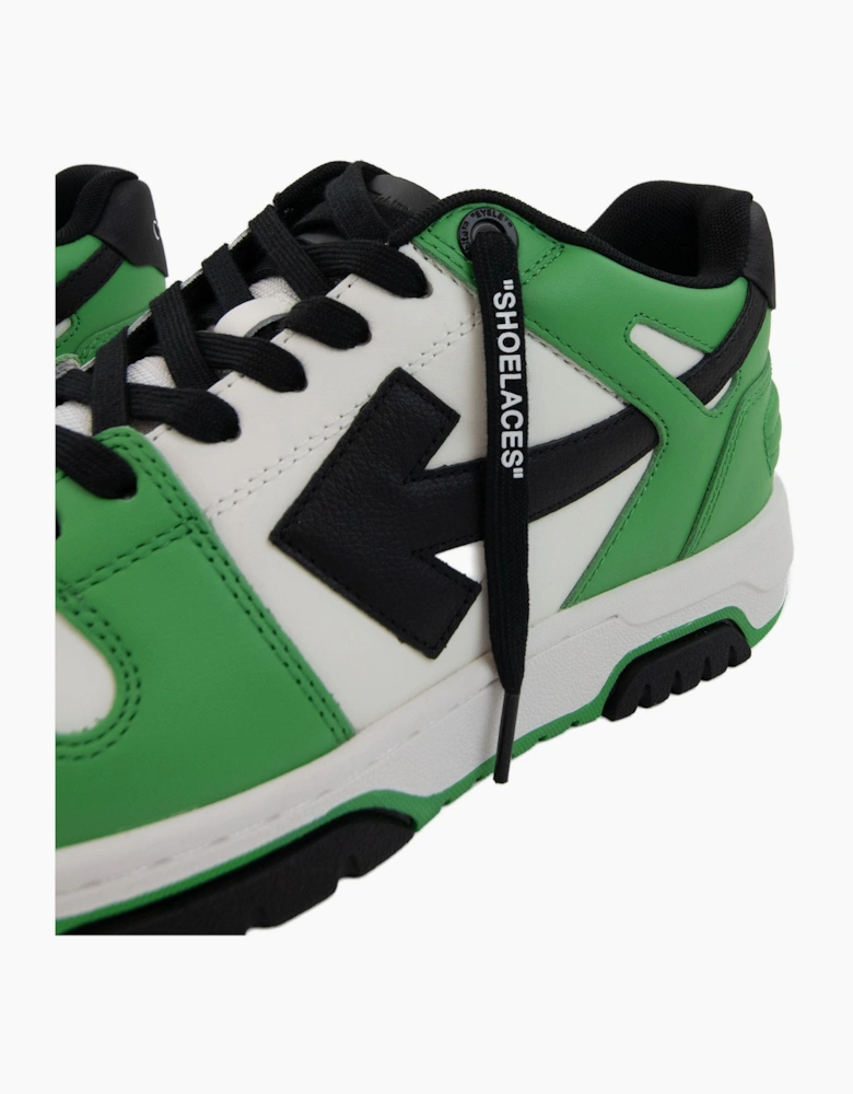Off White Out Of Office Calf Leather Sneaker Green/Black