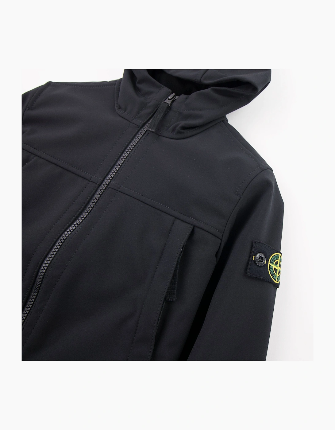 Stone Island Junior Q0130 Soft Shell Jacket Black V0029