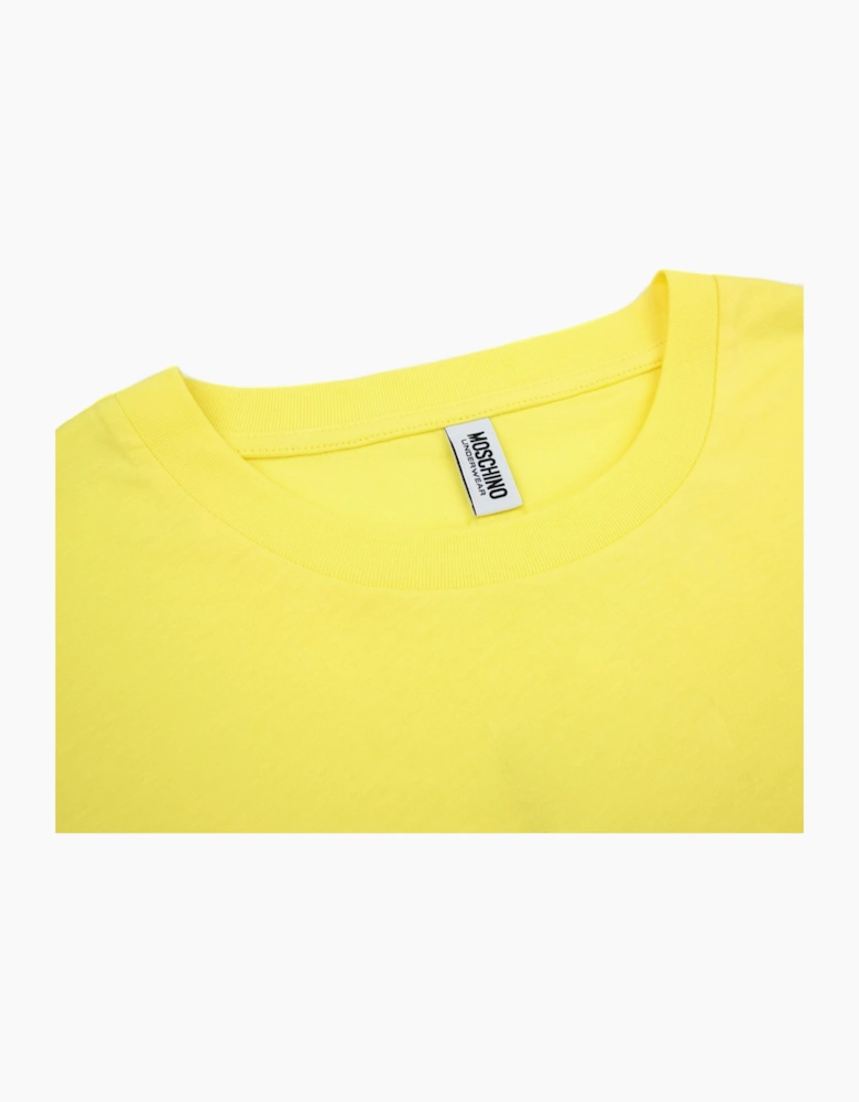 Moschino Underwear Chest Logo Tape T Shirt Yellow 0021