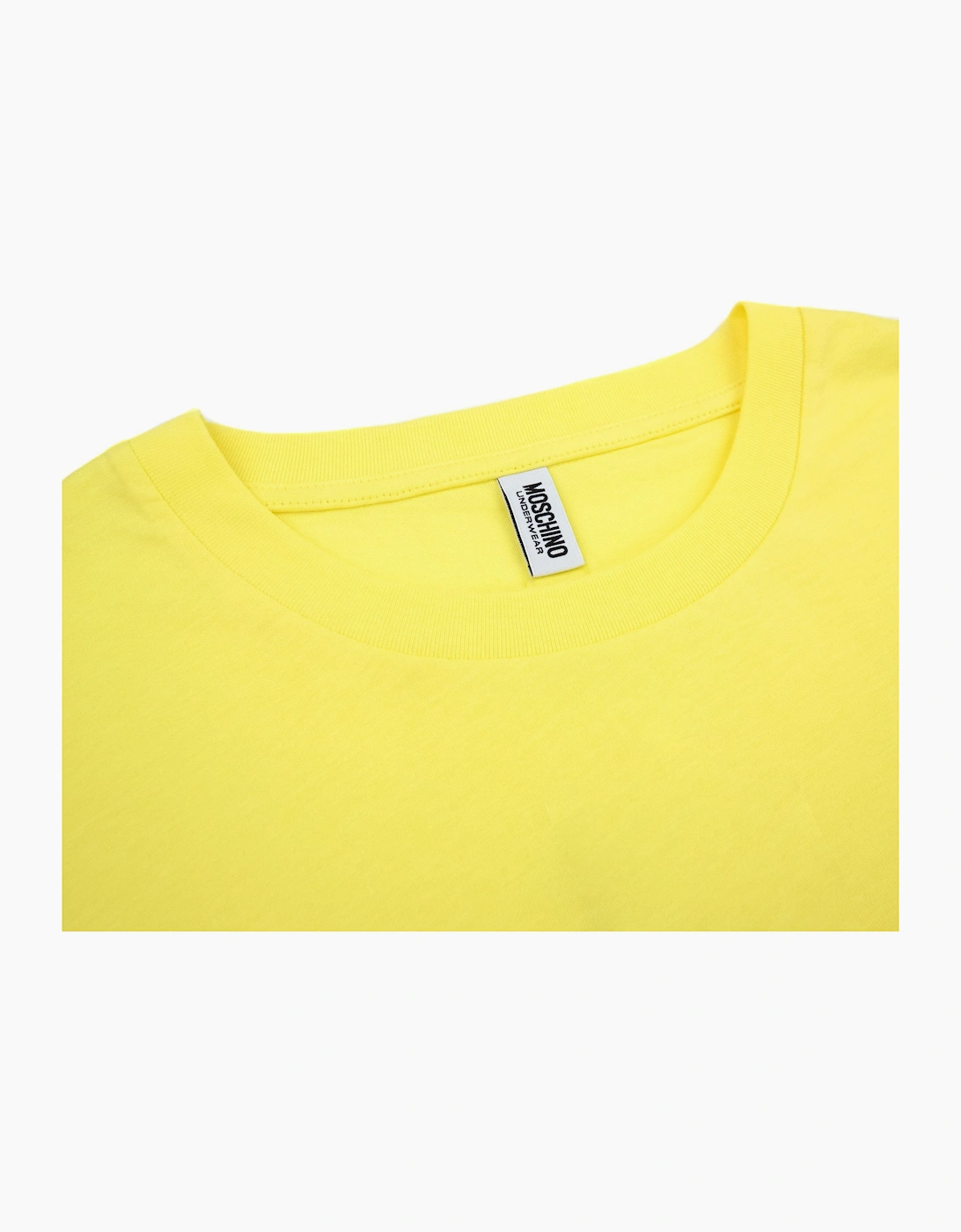 Moschino Underwear Chest Logo Tape T Shirt Yellow 0021