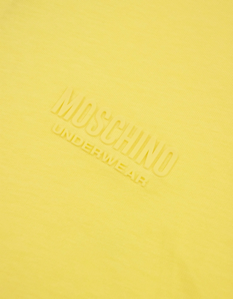 Moschino Underwear Chest Logo Tape T Shirt Yellow 0021