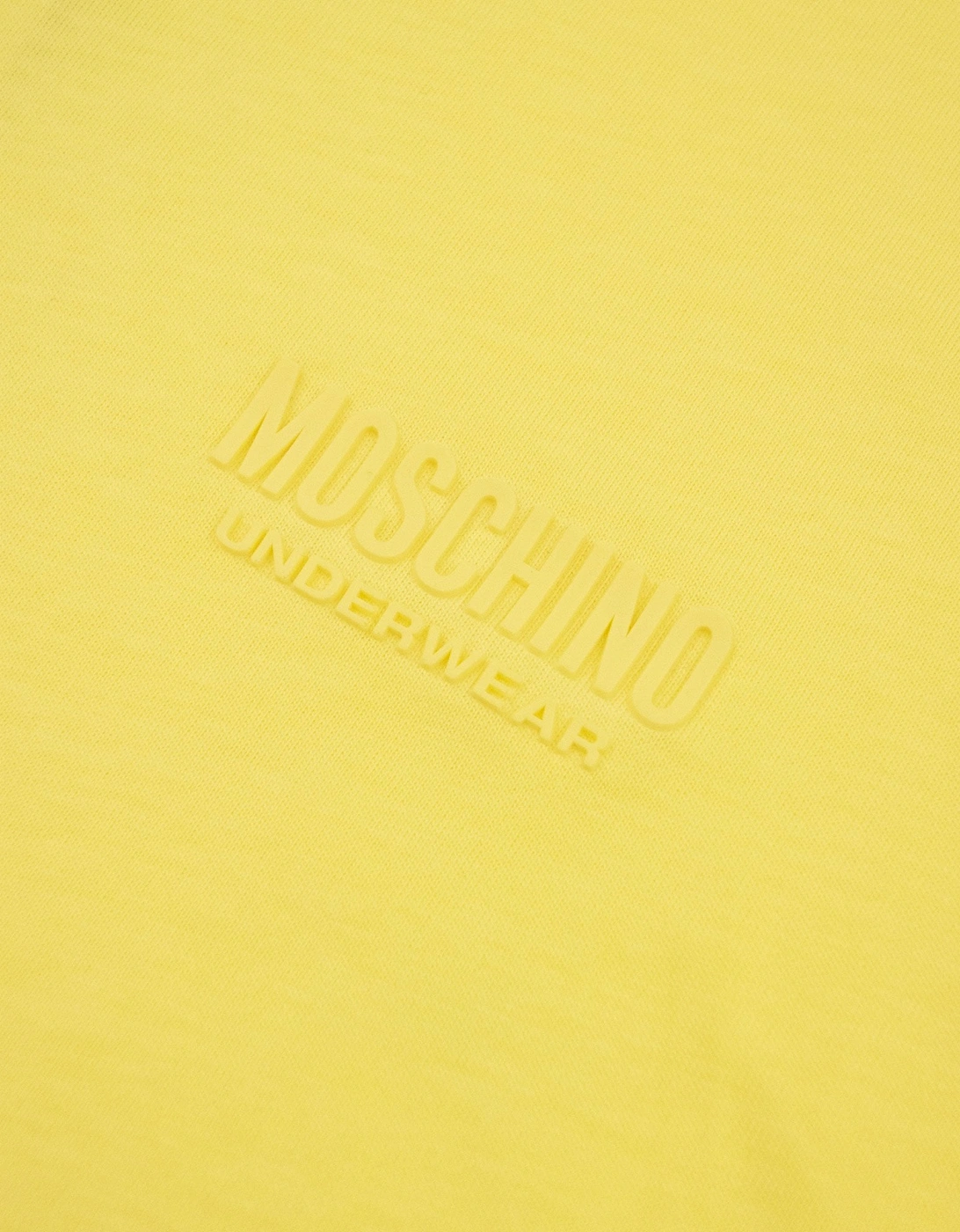 Moschino Underwear Chest Logo Tape T Shirt Yellow 0021