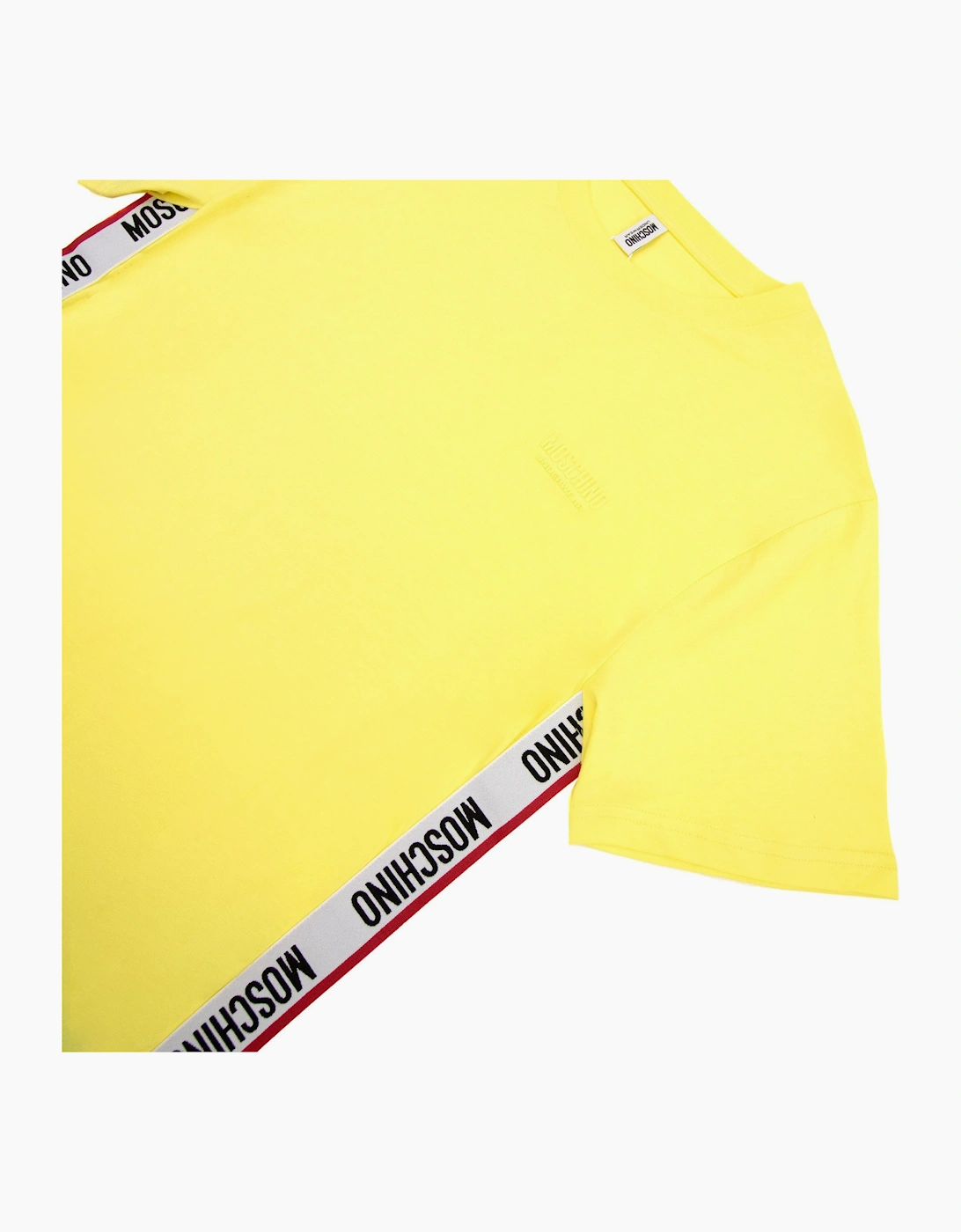 Moschino Underwear Chest Logo Tape T Shirt Yellow 0021