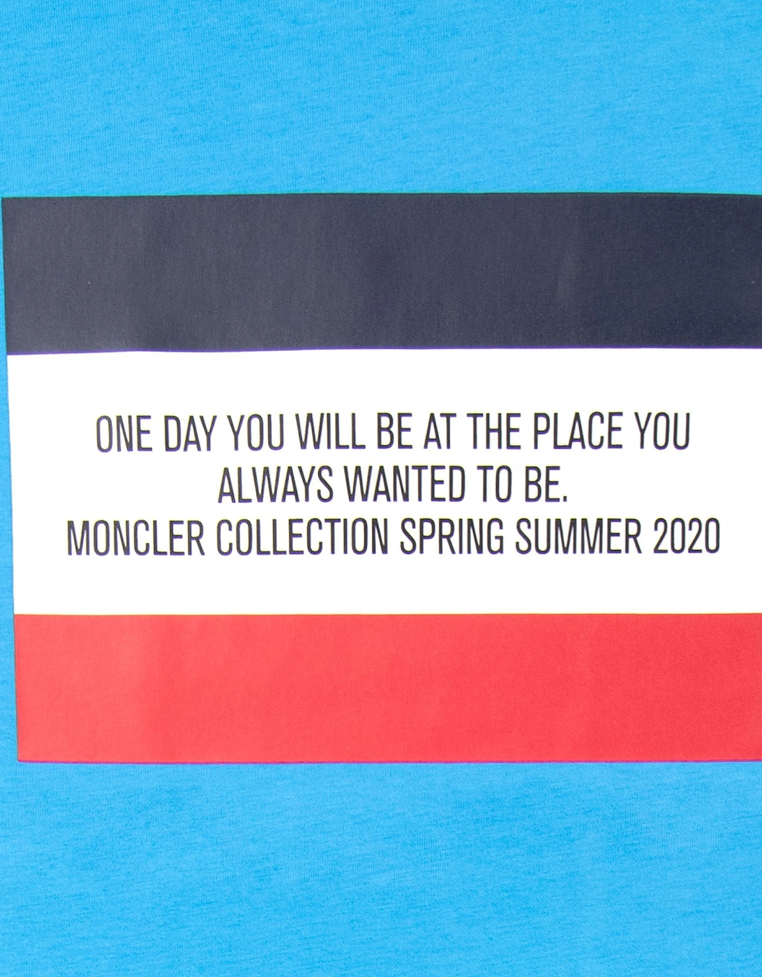 Moncler Junior Maglia Quote T-shirt Sky Blue