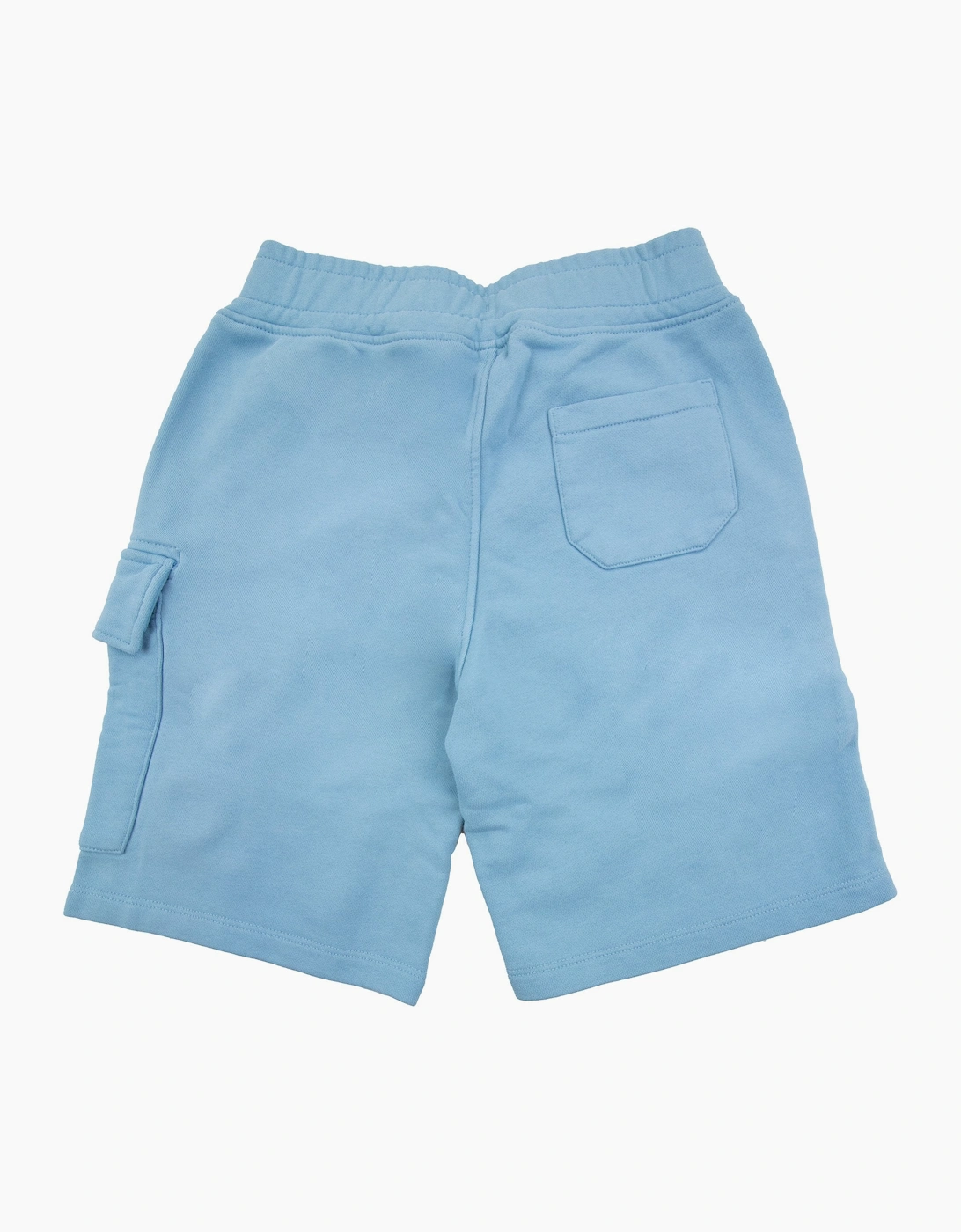 Cp Company Undersixteen Grey Lens Logo Bermuda Shorts Niagara Blue 853