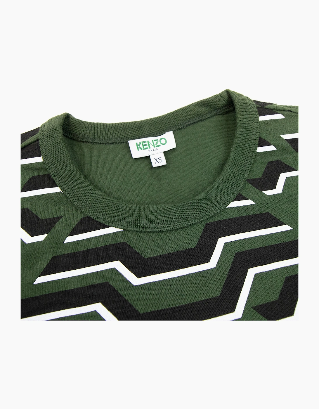 Kenzo Crew Neck Straight T Shirt Green