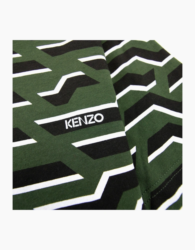 Kenzo Crew Neck Straight T Shirt Green