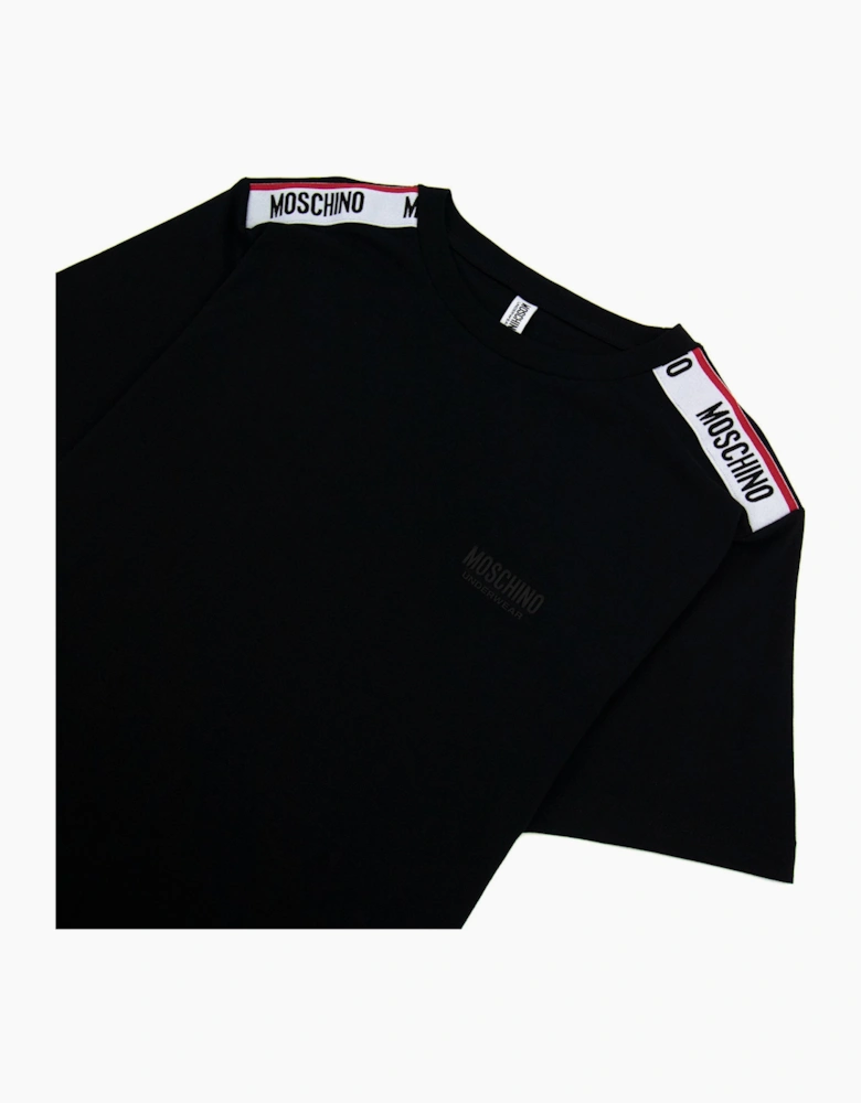 Moschino Underwear Tape Logo T-shirt Black 0555