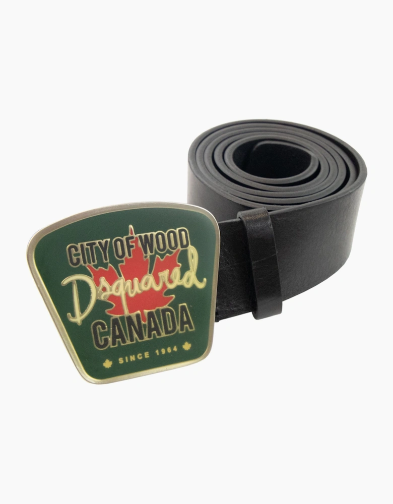Dsquared2 City Of Wood Buckle Belt Black