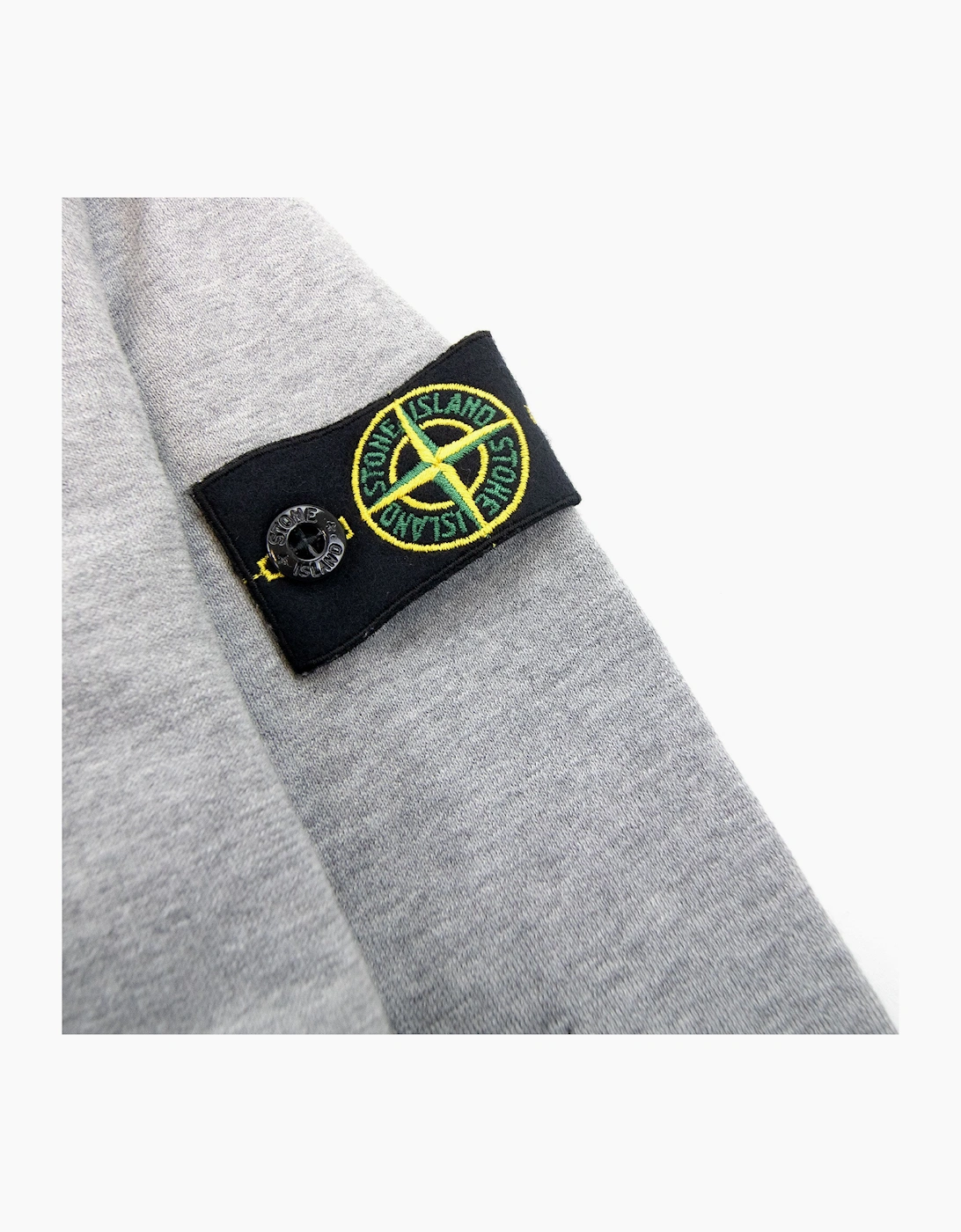 Stone Island Junior Zip Hooded Sweatshirt Grey V1064