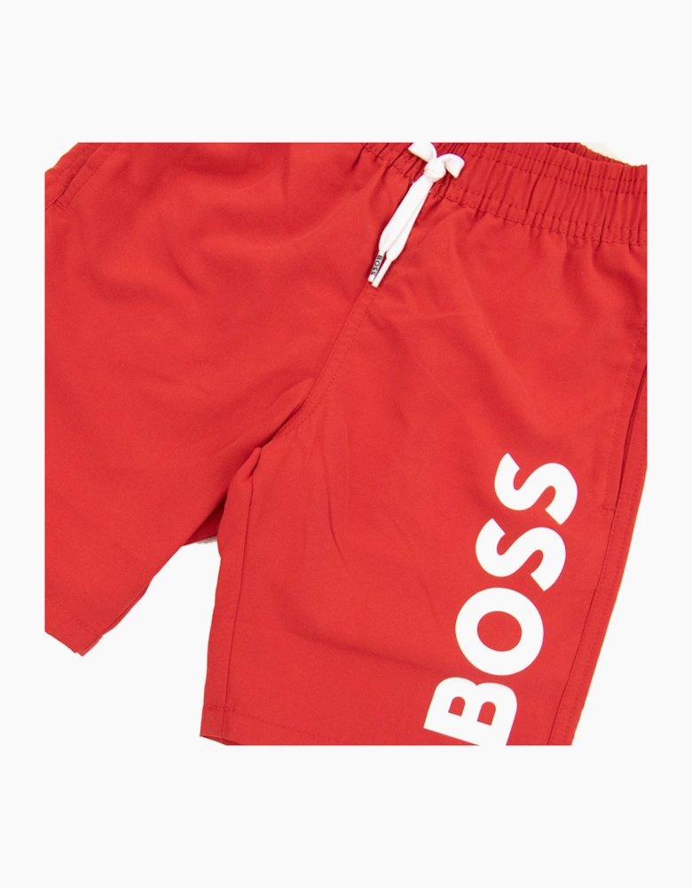 Hugo Boss Kids Infant Logo Swim Shorts Red 991