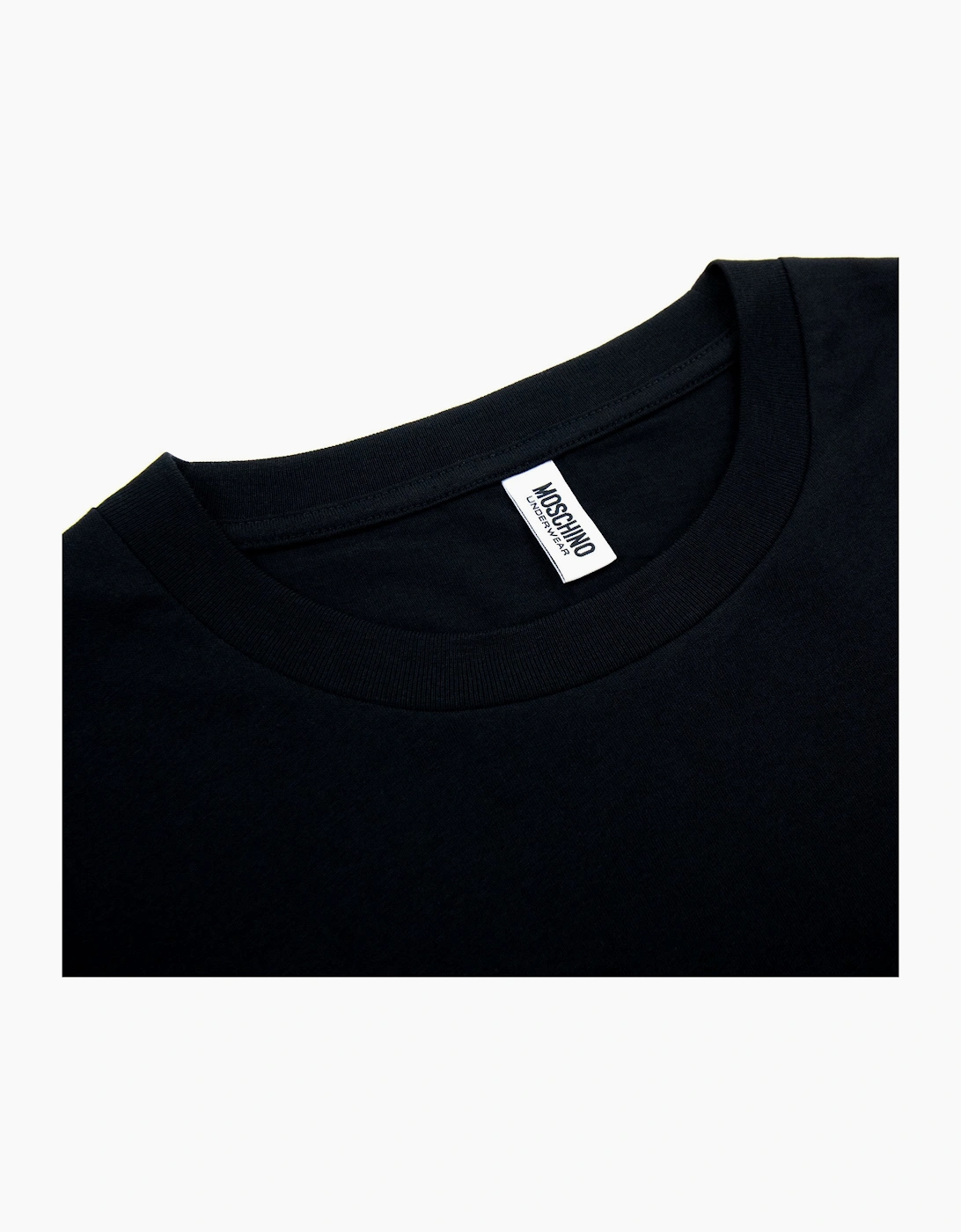 Moschino Underwear Chest Logo Tape T Shirt Black 0555