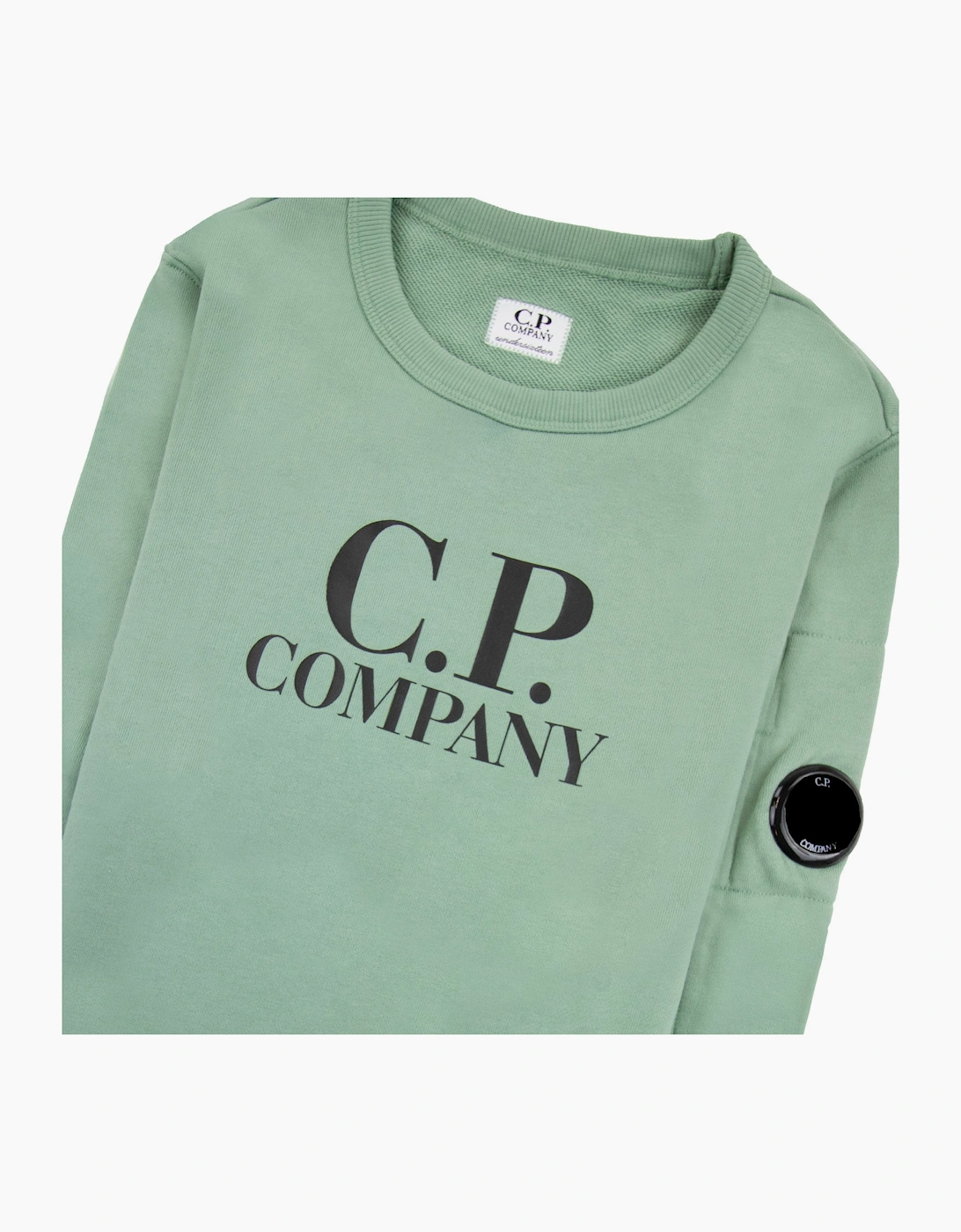 Cp Company Undersixteen Basic Lens Crewneck Sweatshirt Green 626