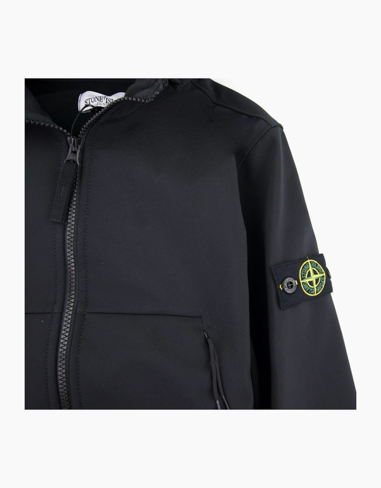 Stone Island Junior Q0230 Soft Shell-R Jacket Black V0029