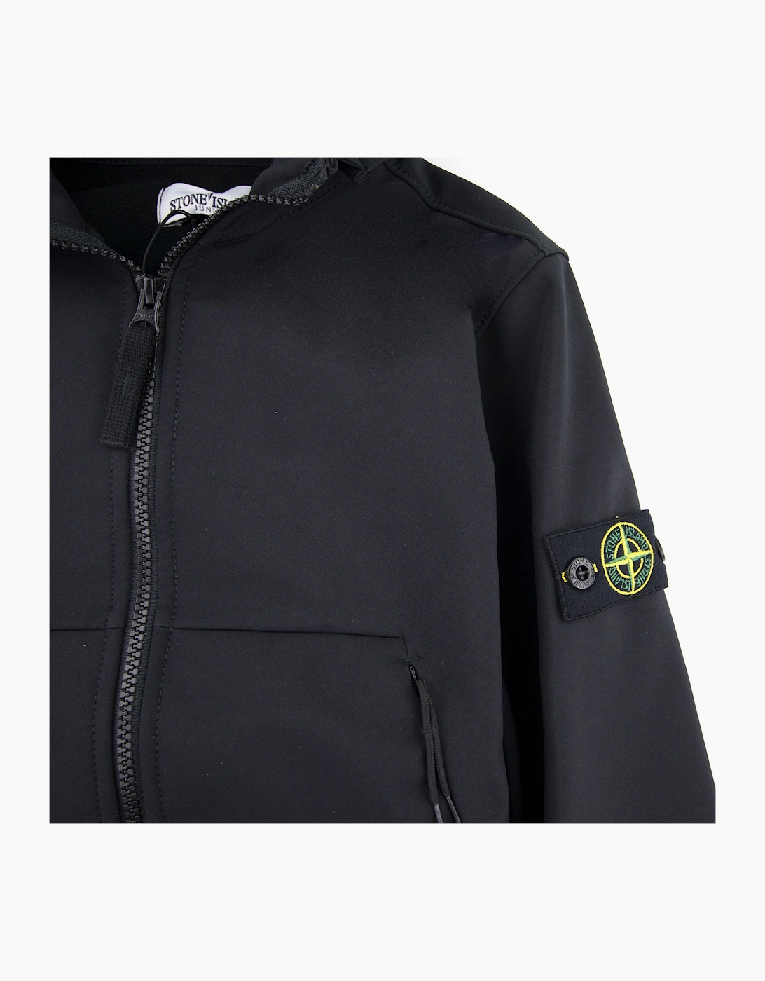 Stone Island Junior Q0230 Soft Shell-R Jacket Black V0029