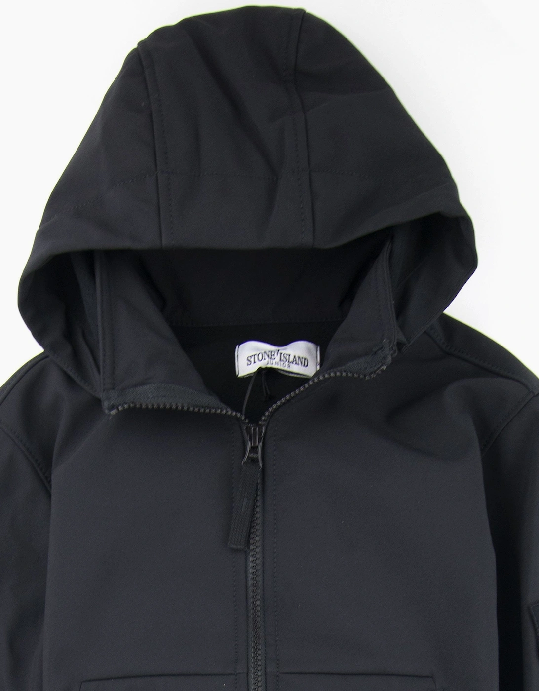 Stone Island Junior Q0230 Soft Shell-R Jacket Black V0029