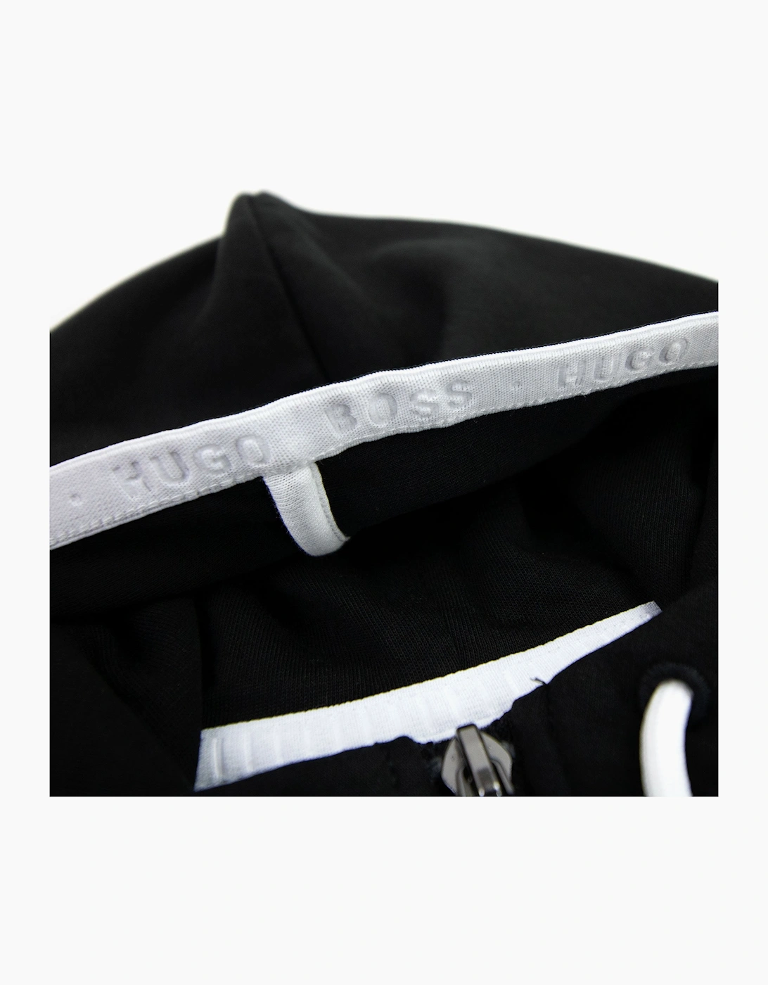 Hugo Boss Block Logo Zip Up Hoody Black 001