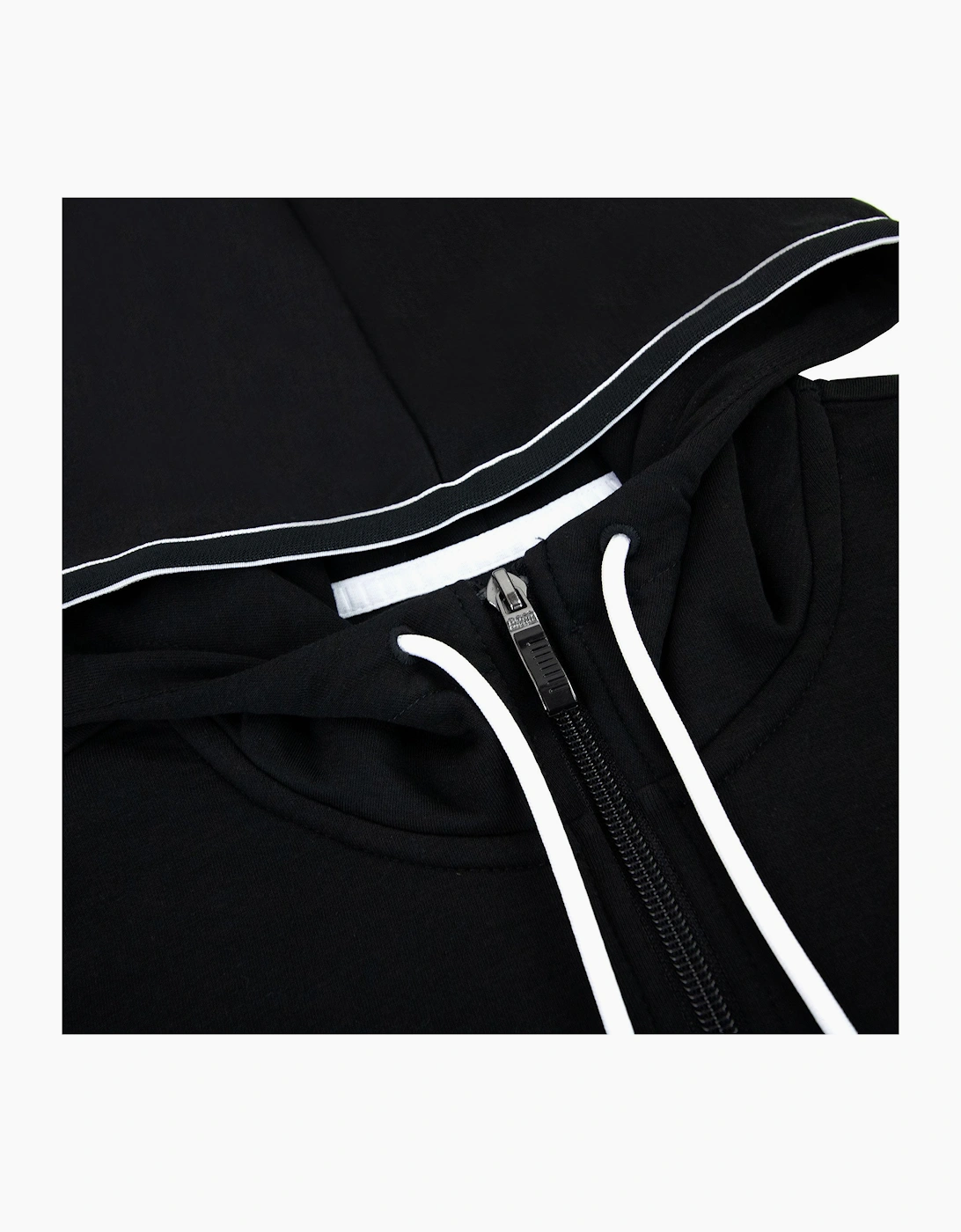 Hugo Boss Block Logo Zip Up Hoody Black 001