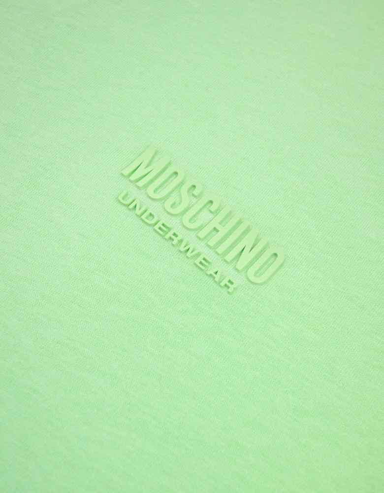Moschino Underwear Chest Logo Tape T Shirt Green 0449