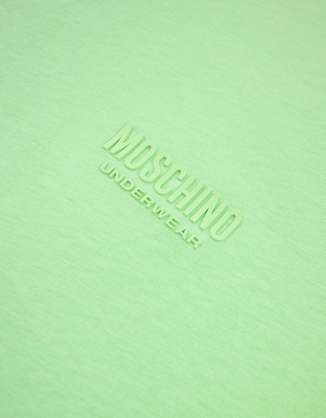 Moschino Underwear Chest Logo Tape T Shirt Green 0449