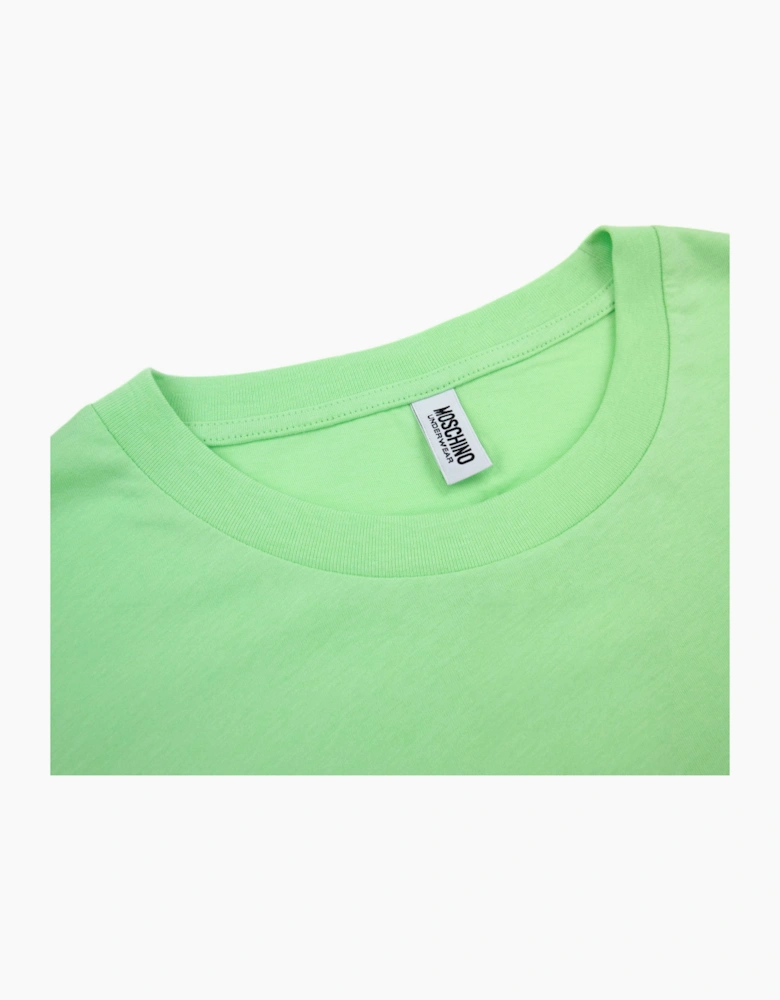 Moschino Underwear Chest Logo Tape T Shirt Green 0449