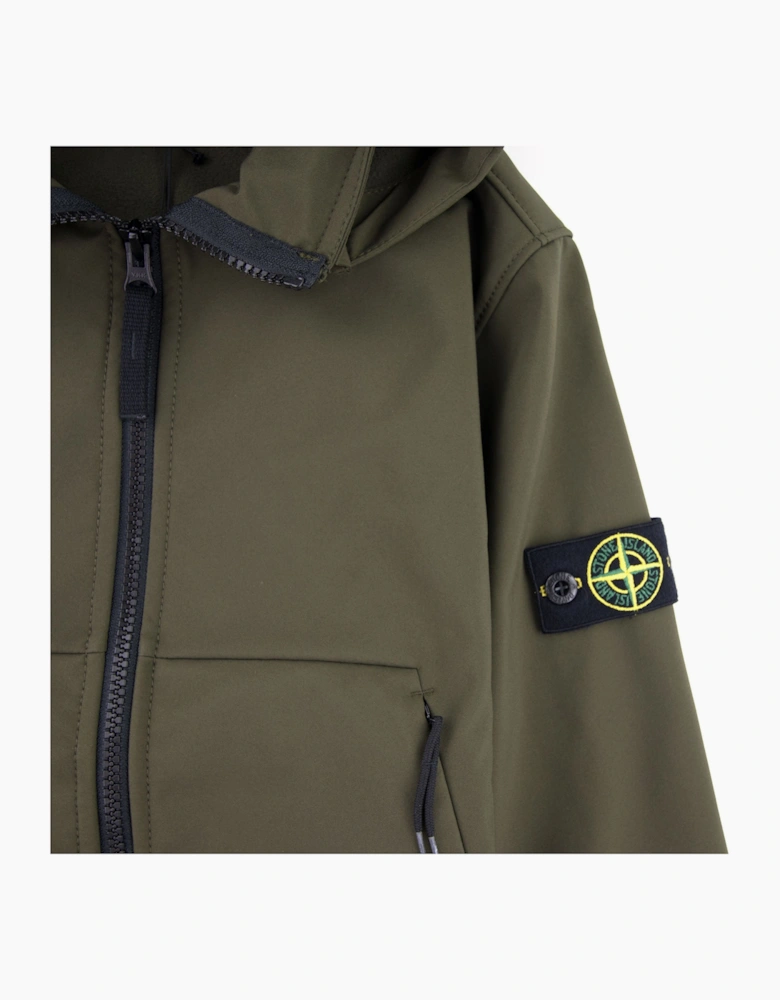 Stone Island Junior Q0230 Soft Shell-R Jacket Khaki V0054