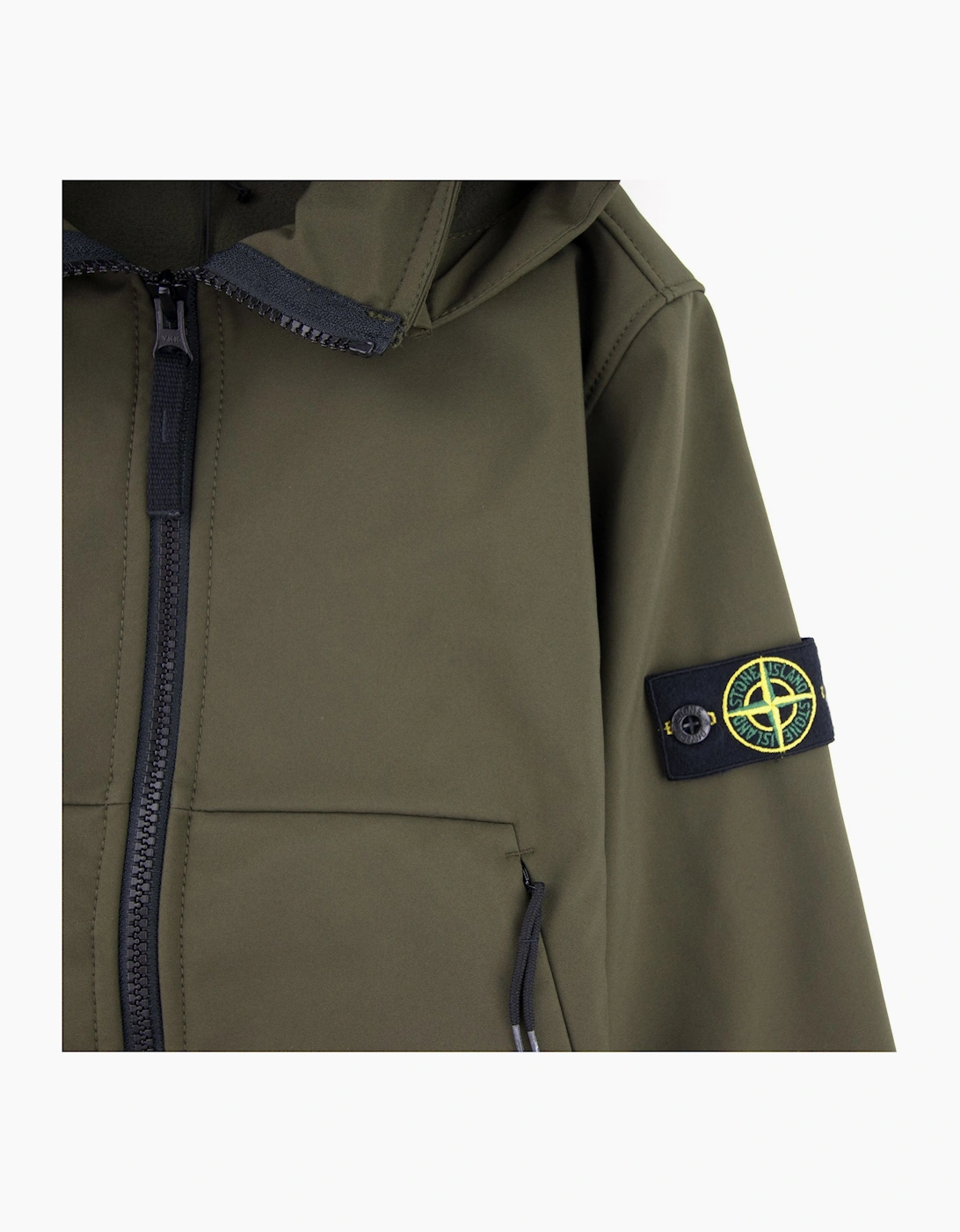 Stone Island Junior Q0230 Soft Shell-R Jacket Khaki V0054