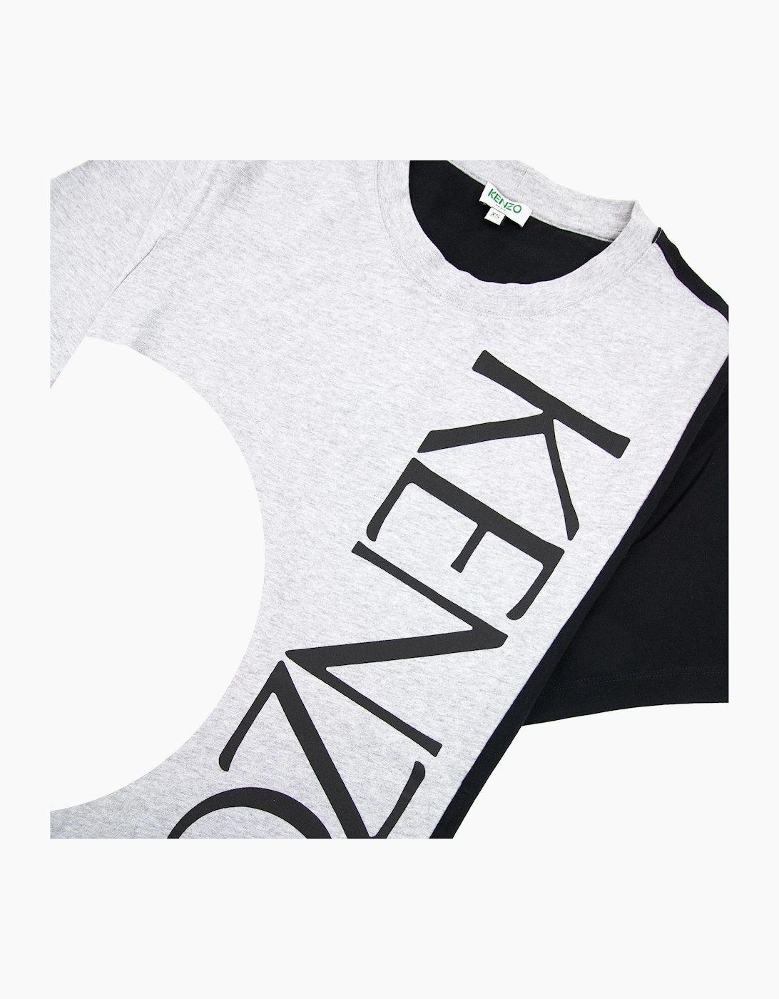 Kenzo New Signature Logo T Shirt Grey